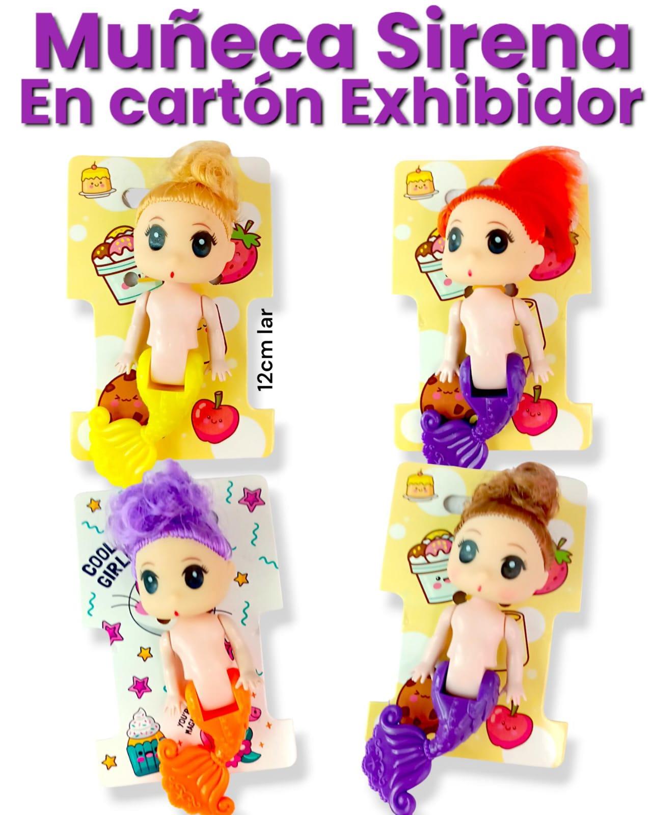 Muñeca Sirena en Carton Exhibidor